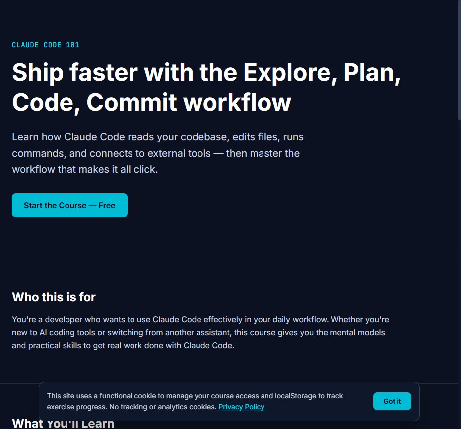 Claude Code 101 screenshot