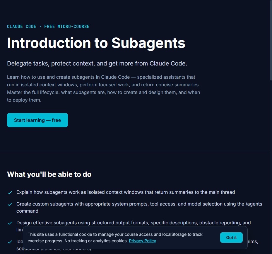 Introduction to Subagents screenshot